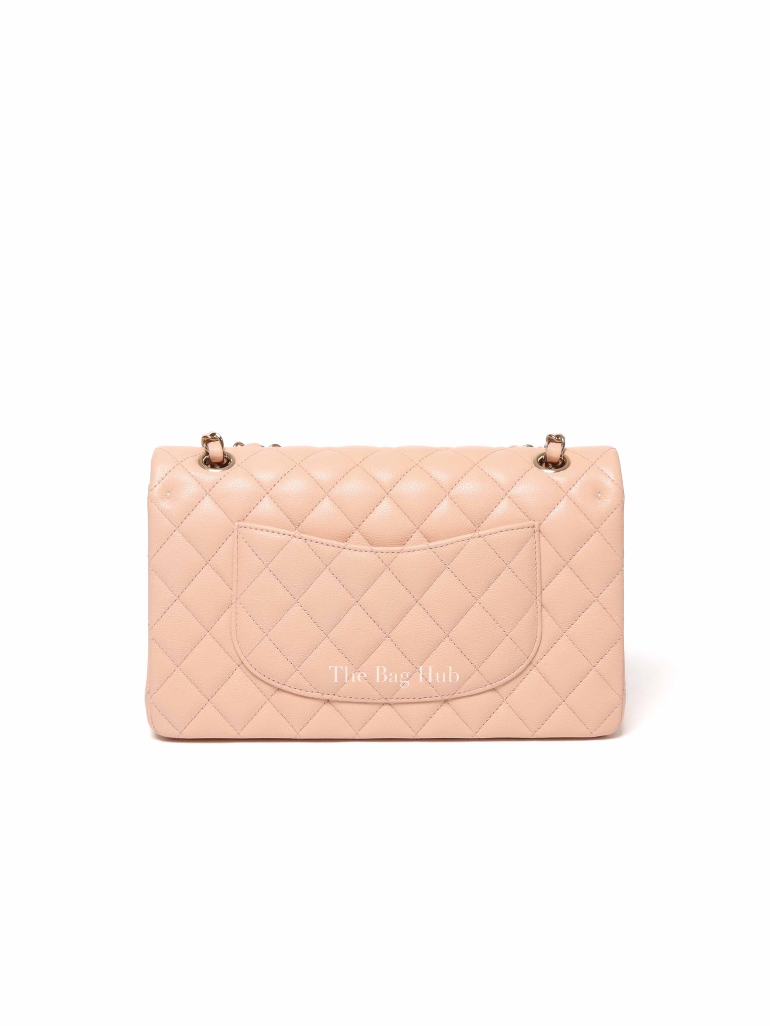 Chanel Beige Caviar Classic Medium Double Flap Bag GHW