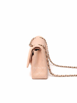 Chanel Beige Caviar Classic Medium Double Flap Bag GHW