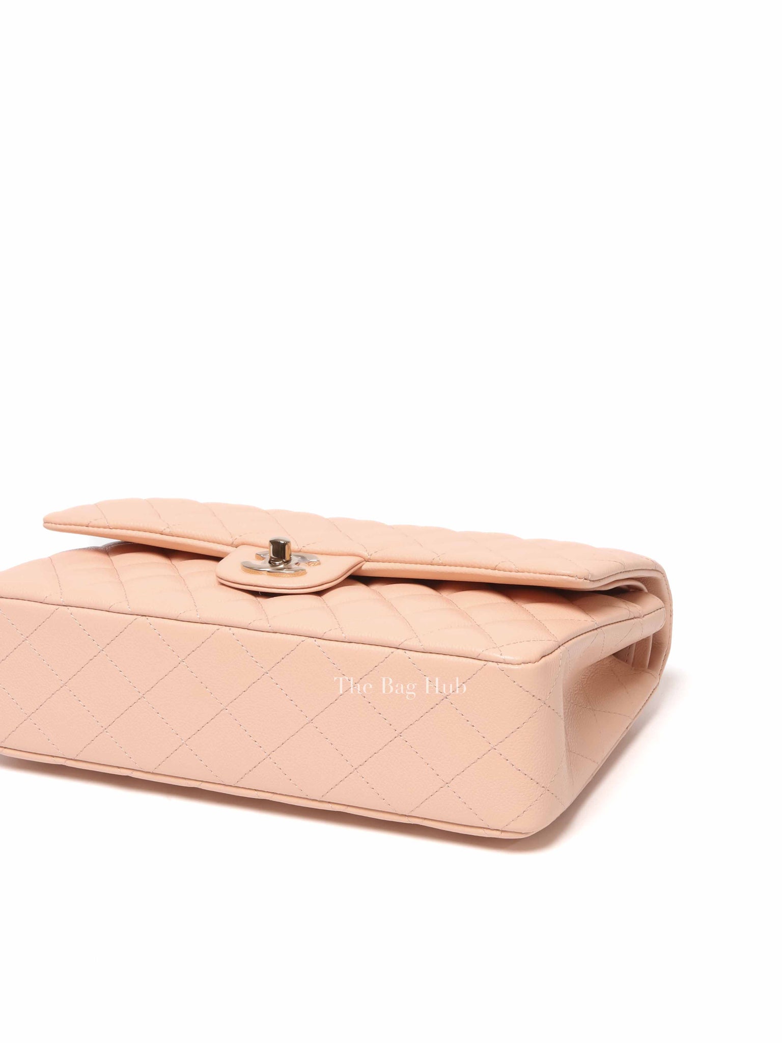 Chanel Beige Caviar Classic Medium Double Flap Bag GHW