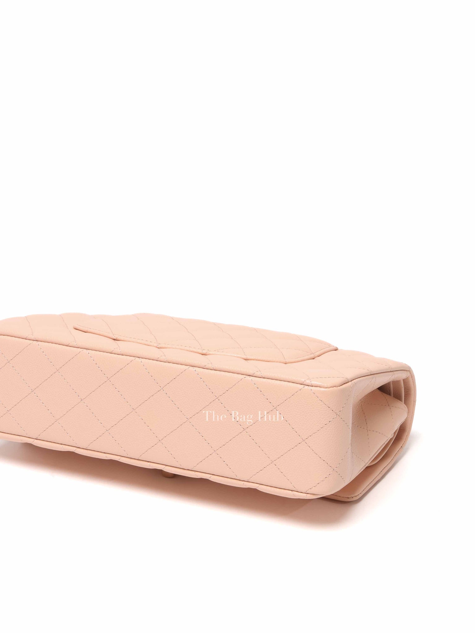 Chanel Beige Caviar Classic Medium Double Flap Bag GHW
