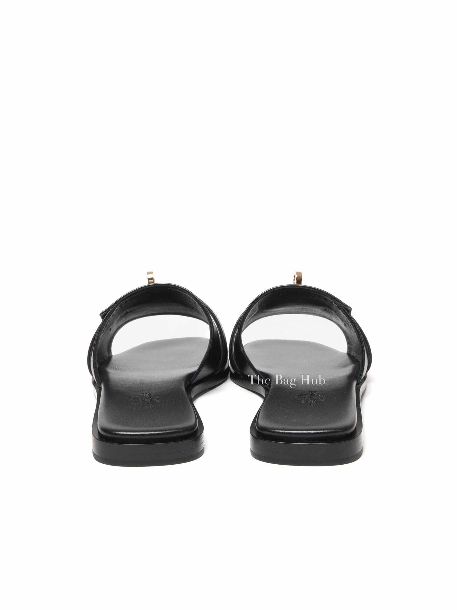 Hermes Black Calfskin Leather Giulia Sandal Size 36