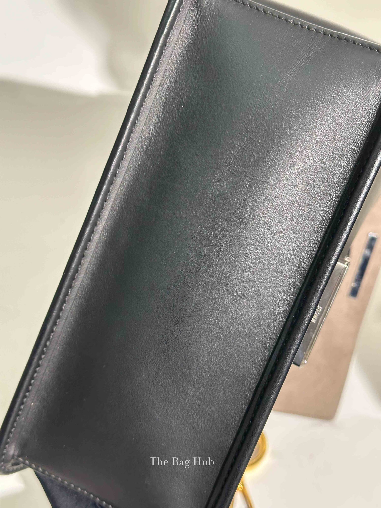 Fendi Black Leather Mini Kan I F Logo Shoulder Bag