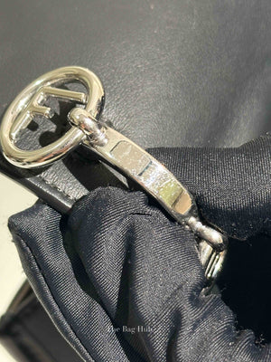Fendi Black Leather Mini Kan I F Logo Shoulder Bag