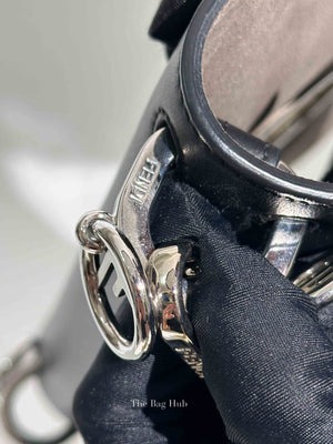 Fendi Black Leather Mini Kan I F Logo Shoulder Bag