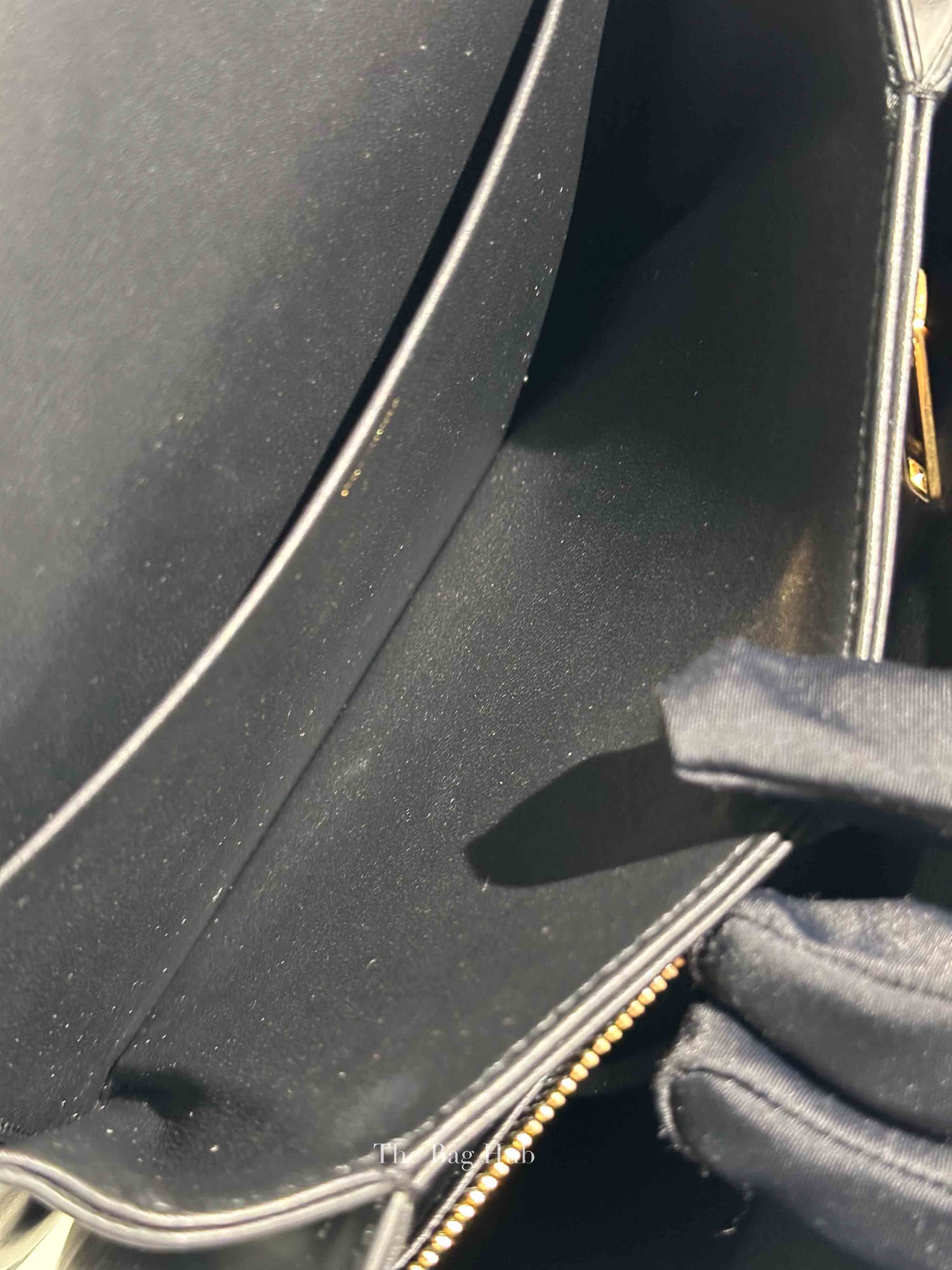 Celine Black Shiny Calfskin Medium Triomphe Shoulder Bag