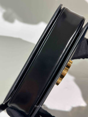 Celine Black Shiny Calfskin Medium Triomphe Shoulder Bag