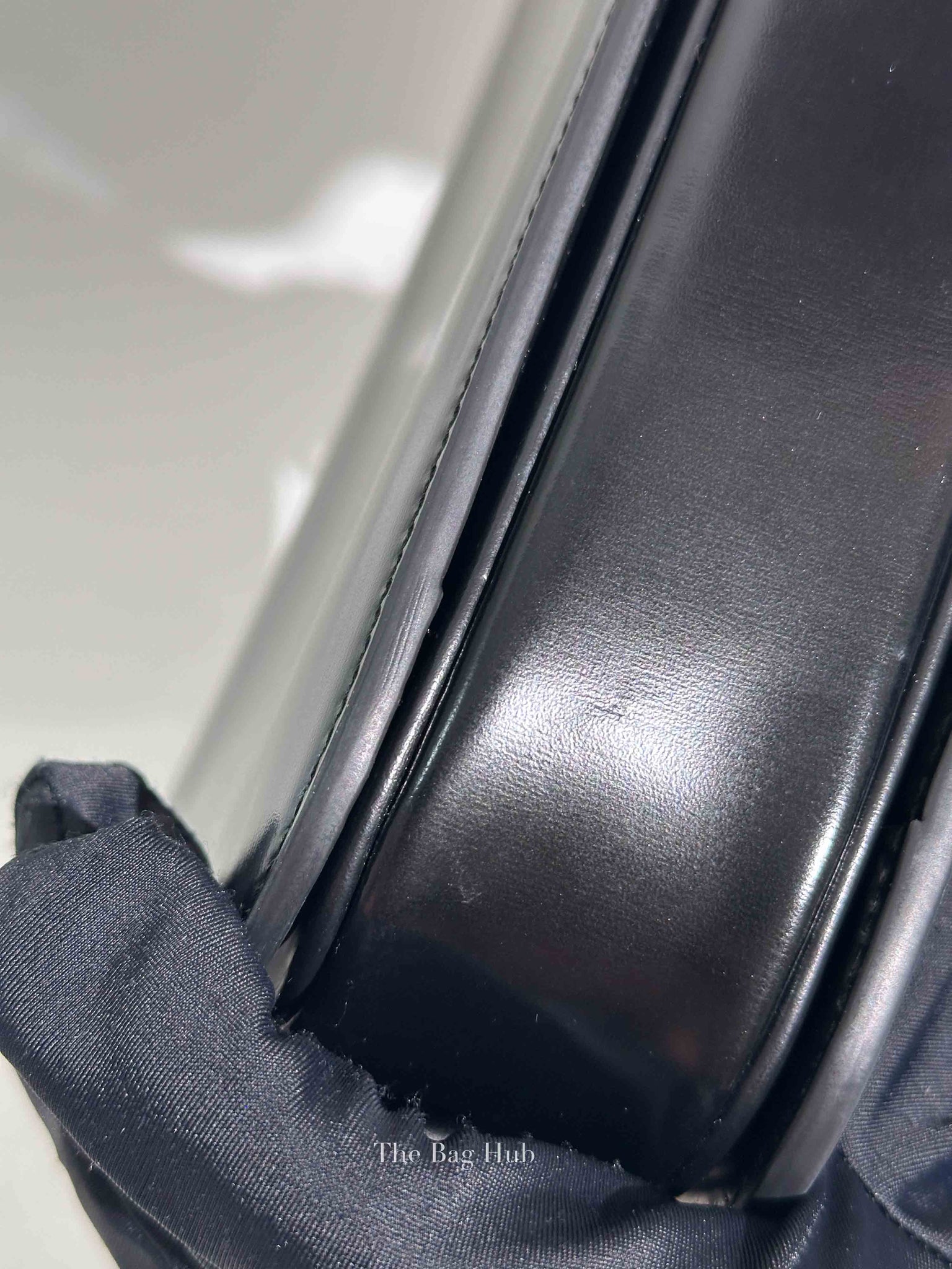 Celine Black Shiny Calfskin Medium Triomphe Shoulder Bag