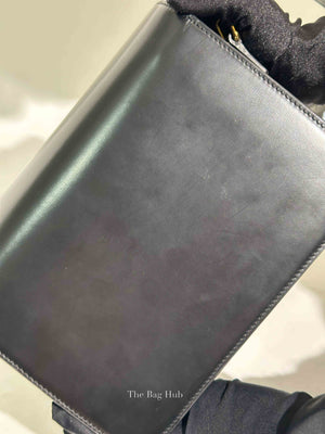 Celine Black Shiny Calfskin Medium Triomphe Shoulder Bag
