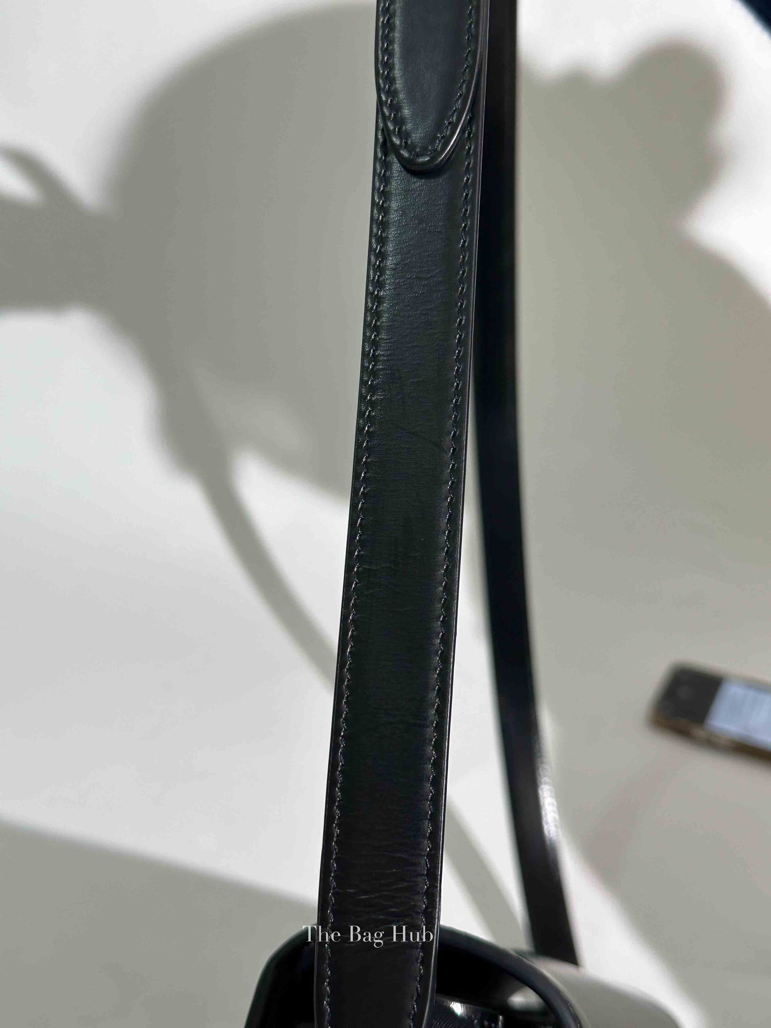 Celine Black Shiny Calfskin Medium Triomphe Shoulder Bag