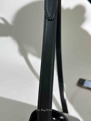 Celine Black Shiny Calfskin Medium Triomphe Shoulder Bag