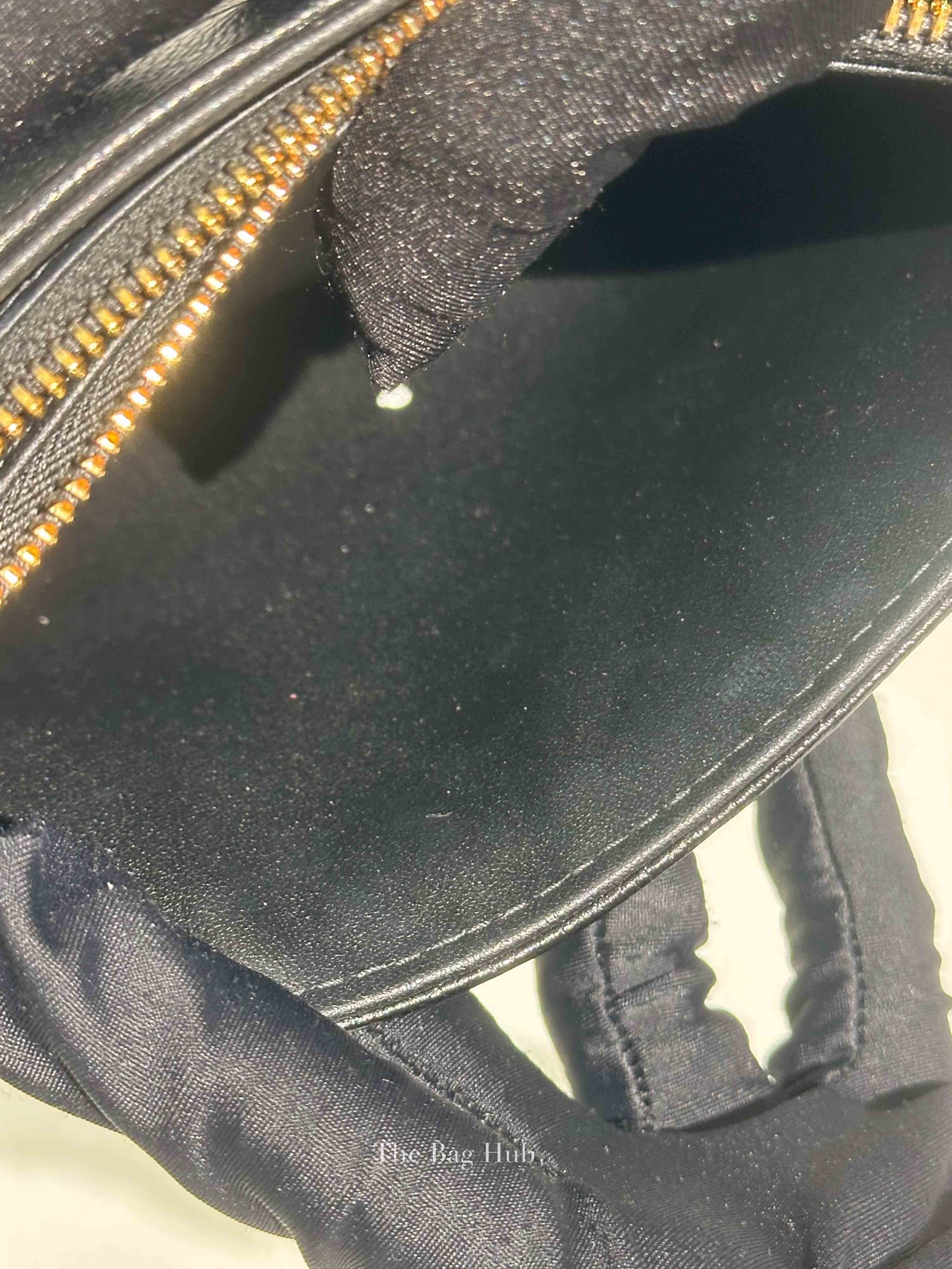 Dior Black Cannage Leather Caro Zipped Chain Pouch