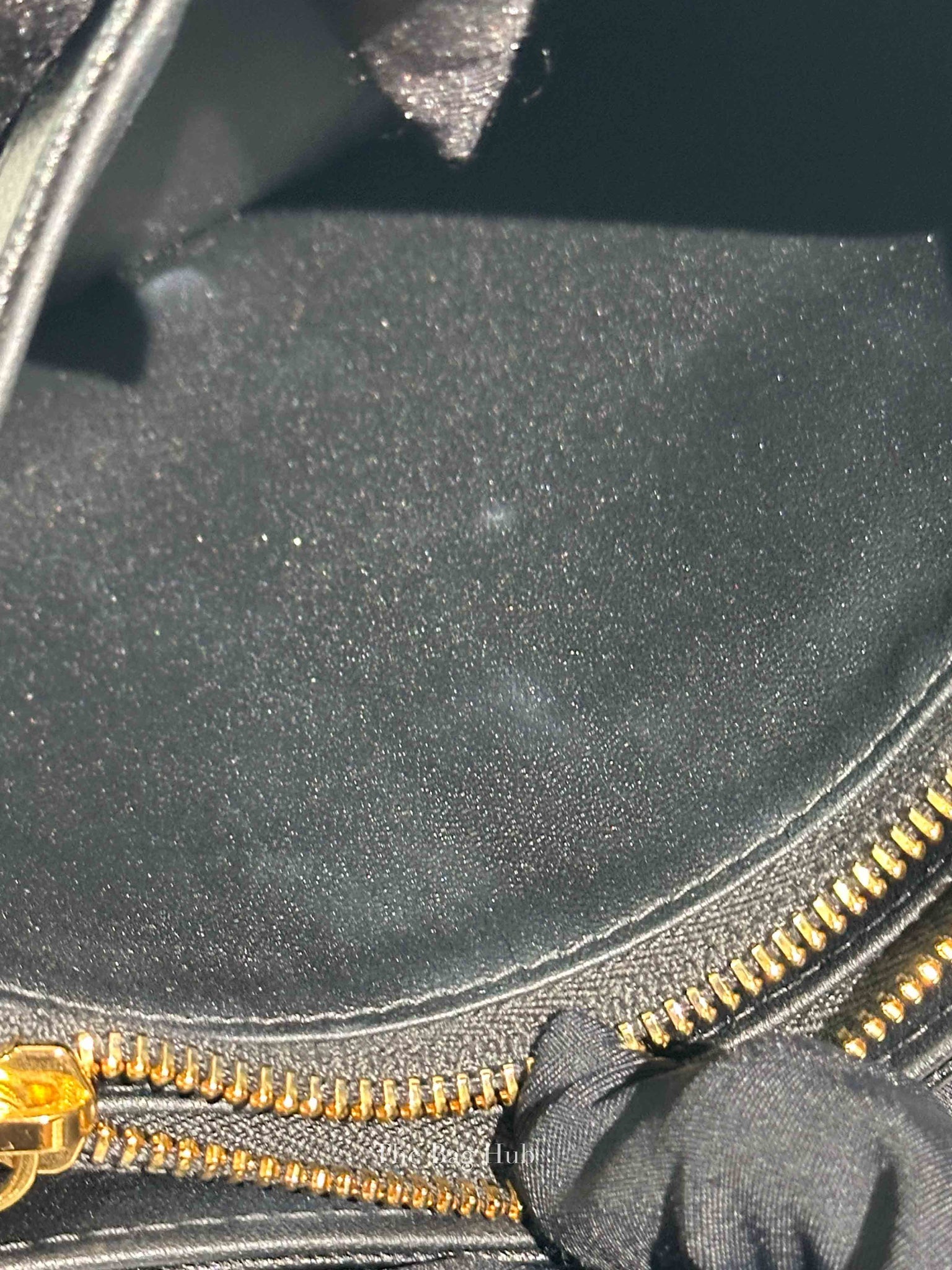 Dior Black Cannage Leather Caro Zipped Chain Pouch