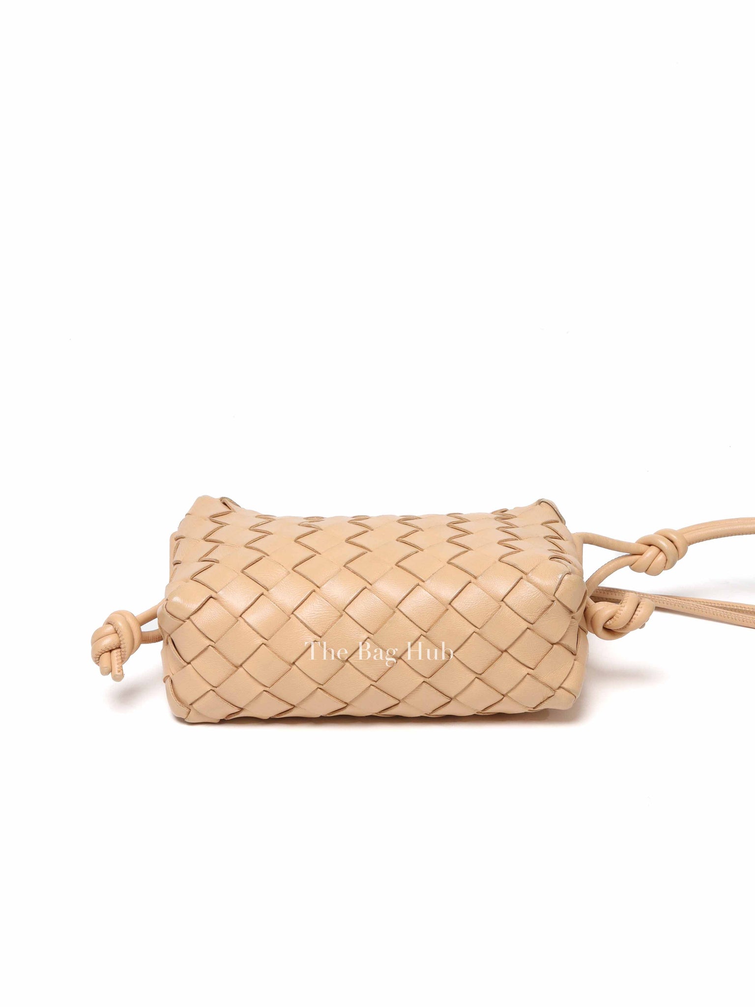Bottega Veneta Beige Intrecciato Leather Mini Loop Camera Crossbody Bag