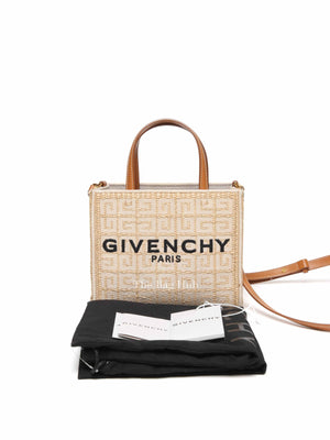 Givenchy Natural Raffia G-Tote In 4gG Jute Mini Tote Bag