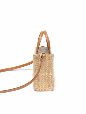 Givenchy Natural Raffia G-Tote In 4gG Jute Mini Tote Bag