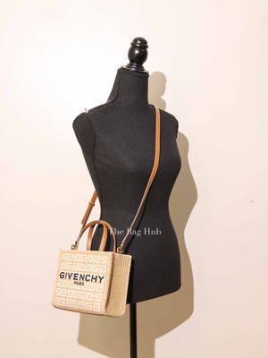 Givenchy Natural Raffia G-Tote In 4gG Jute Mini Tote Bag