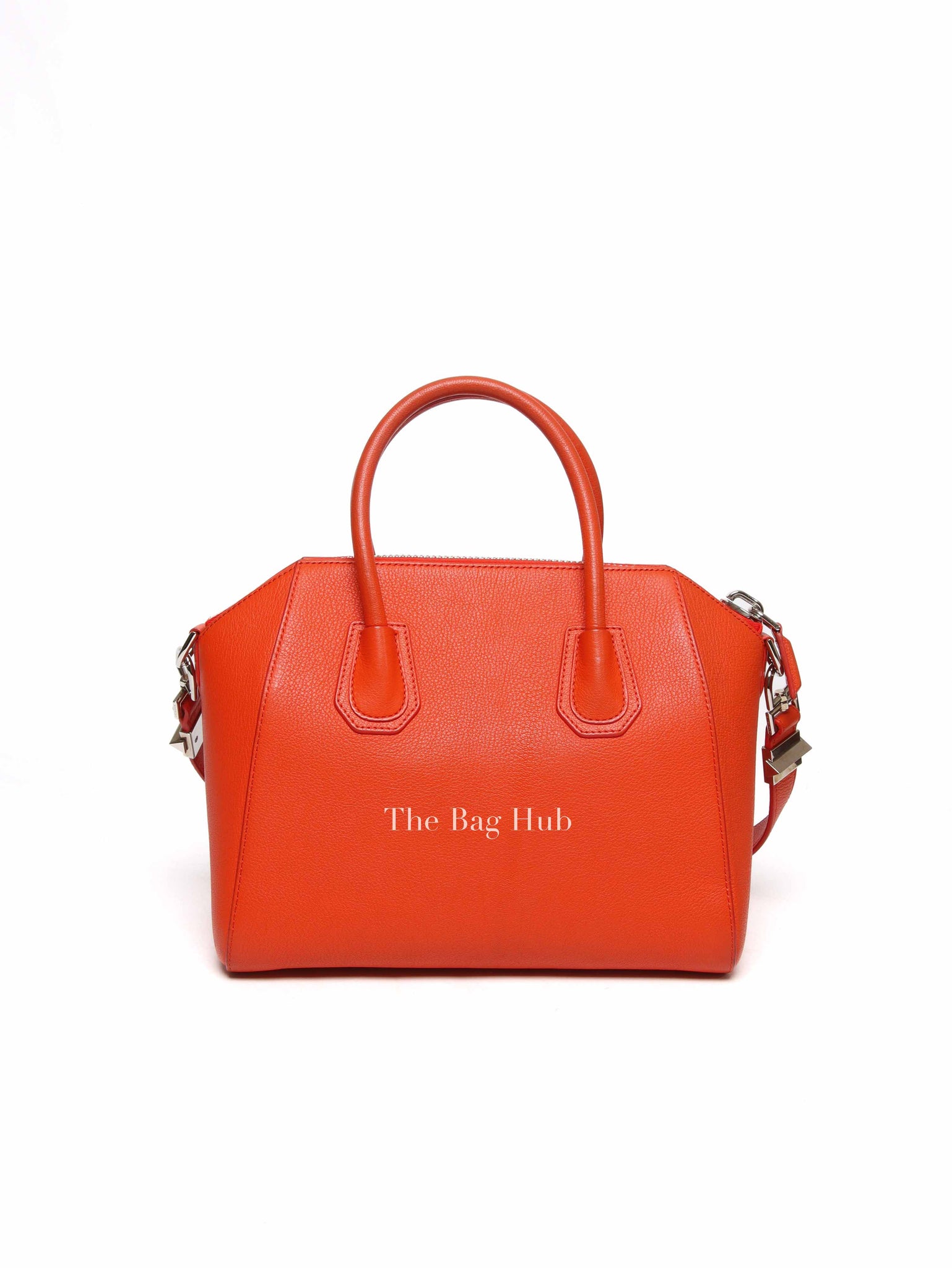Givenchy Orange Leather Small Antigona Bag