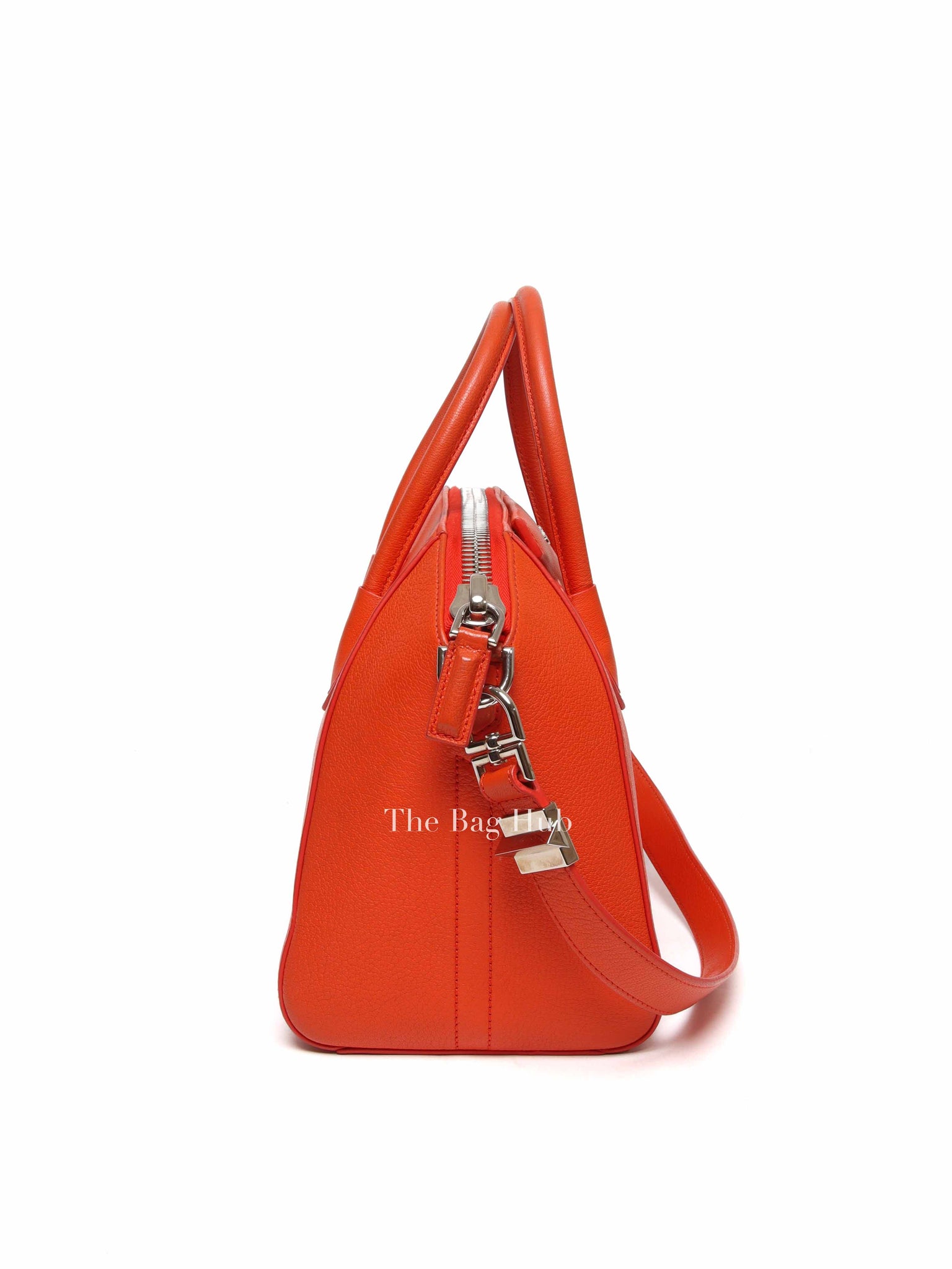 Givenchy Orange Leather Small Antigona Bag