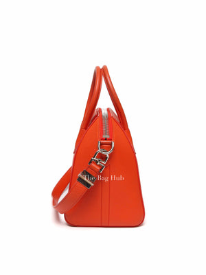 Givenchy Orange Leather Small Antigona Bag