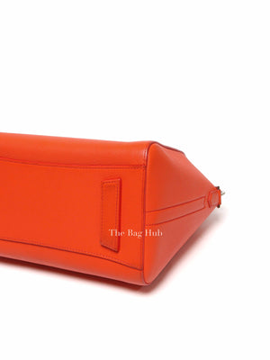Givenchy Orange Leather Small Antigona Bag