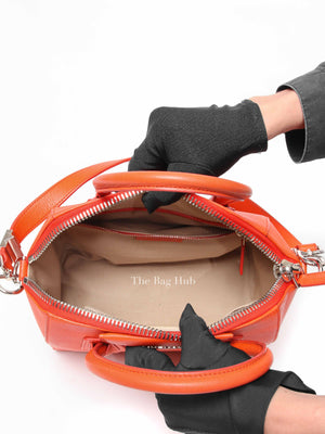 Givenchy Orange Leather Small Antigona Bag