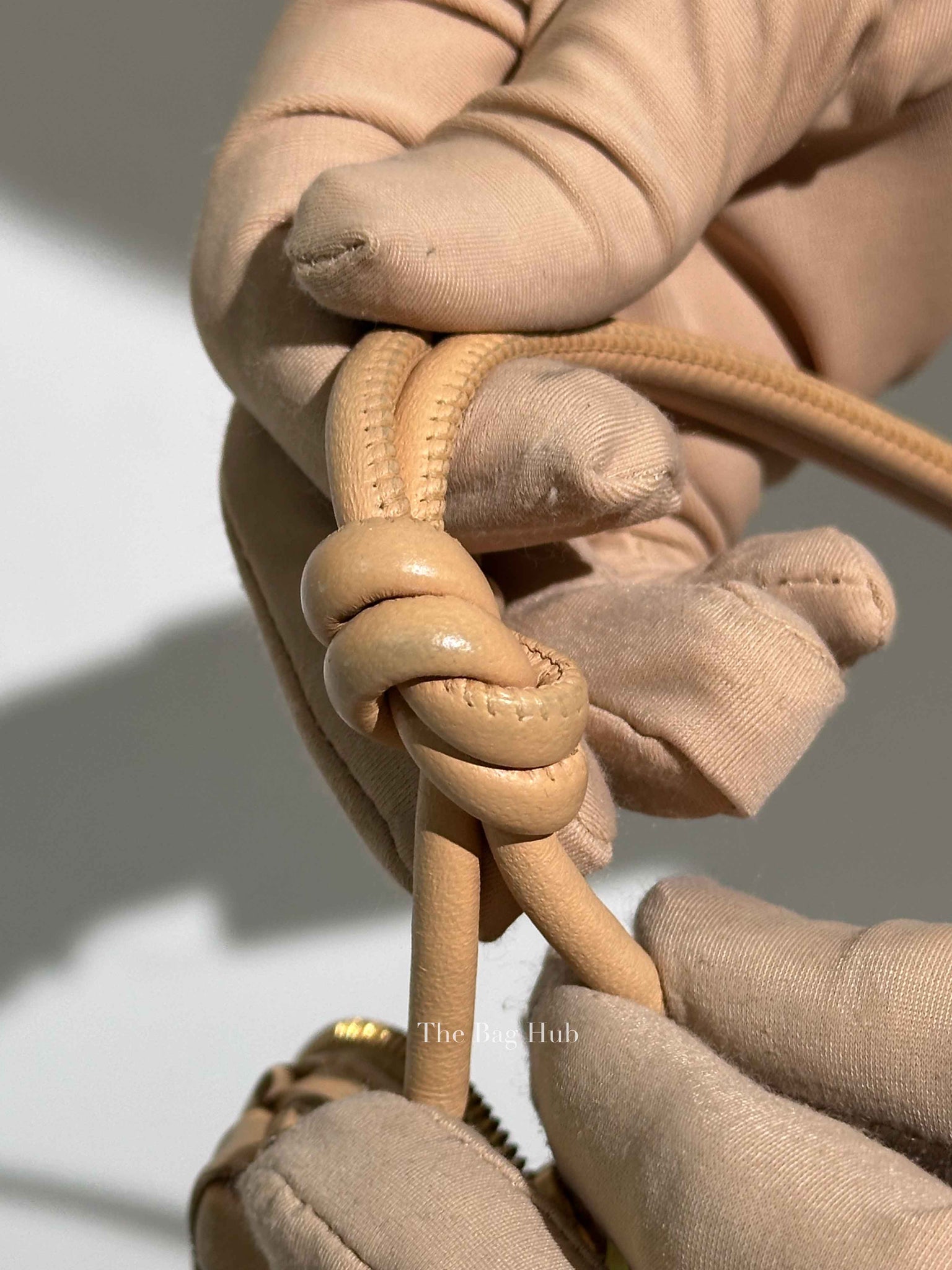 Bottega Veneta Beige Intrecciato Leather Mini Loop Camera Crossbody Bag