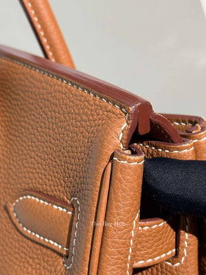 Hermes Gold Togo Birkin 30 Handbag