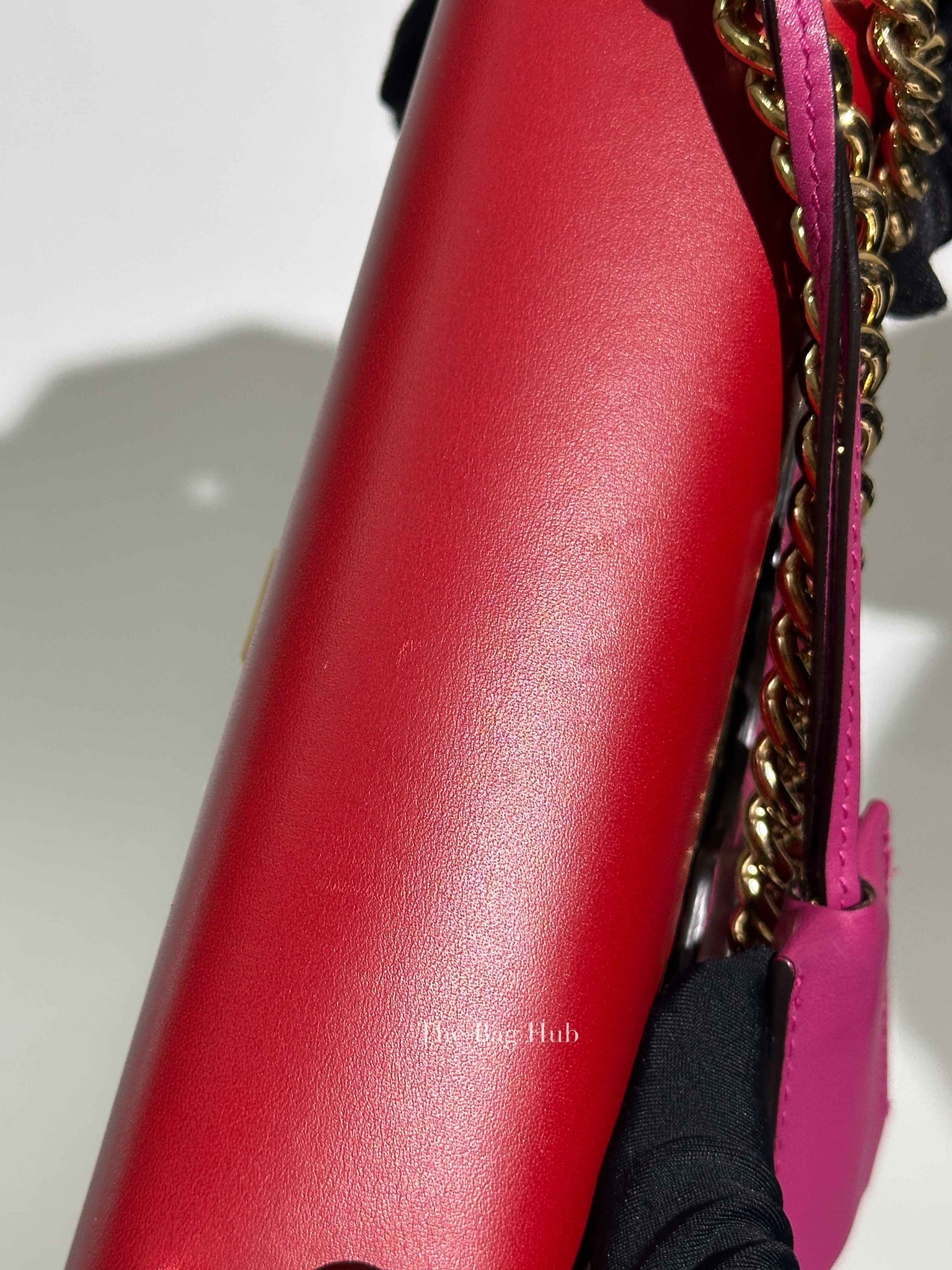 Gucci Beige Hibiscus Red New Rosette GG Supreme Monogram Calfskin Small Padlock Shoulder Bag