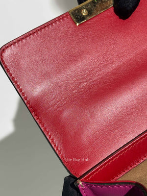 Gucci Beige Hibiscus Red New Rosette GG Supreme Monogram Calfskin Small Padlock Shoulder Bag