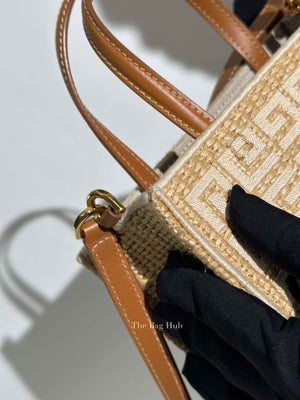 Givenchy Natural Raffia G-Tote In 4gG Jute Mini Tote Bag