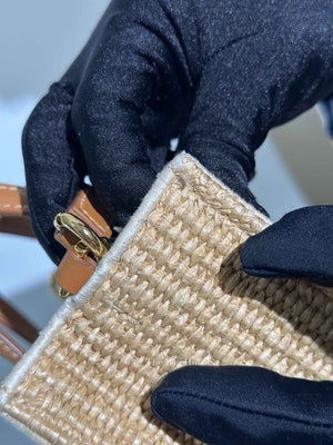 Givenchy Natural Raffia G-Tote In 4gG Jute Mini Tote Bag