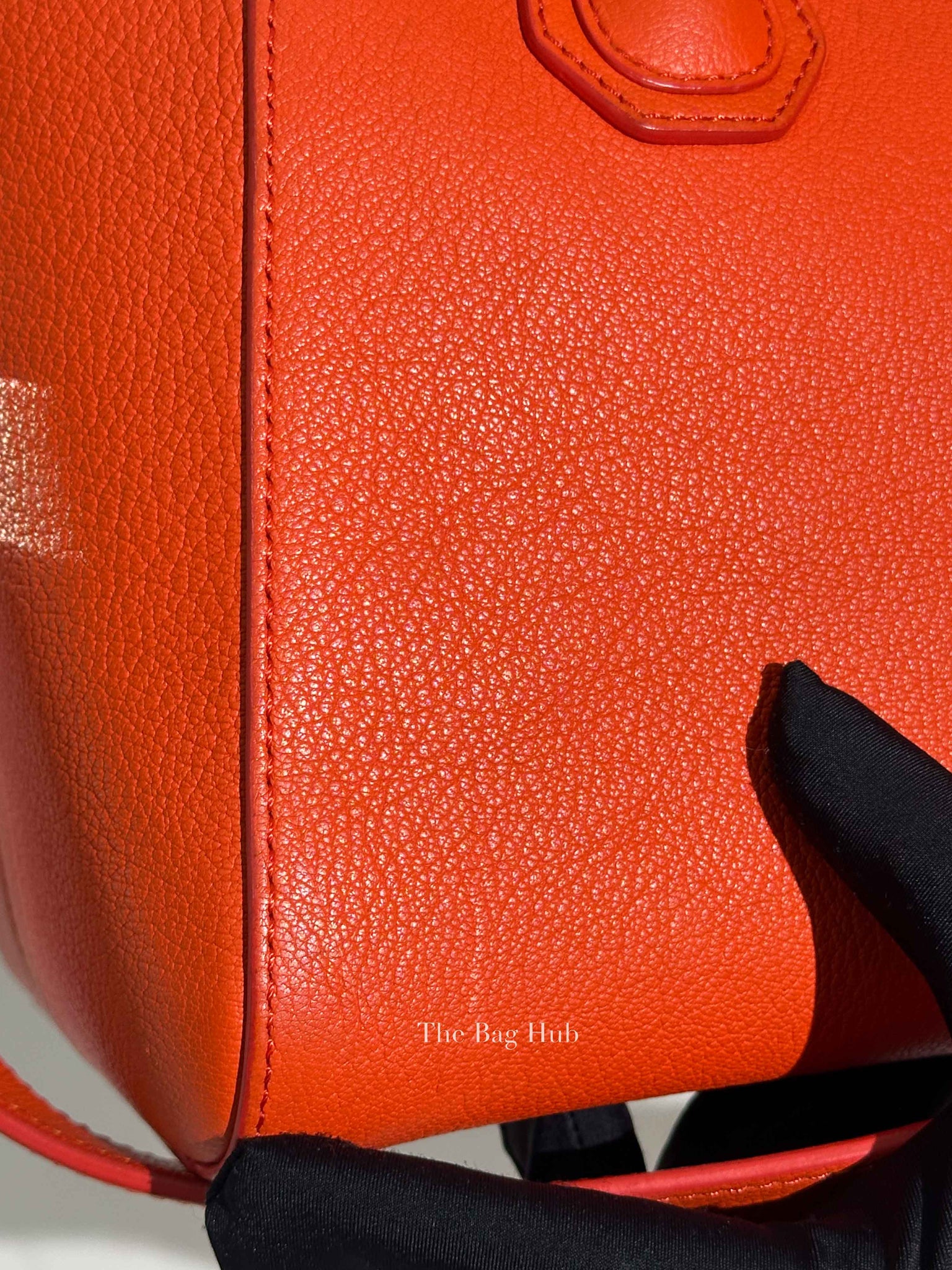 Givenchy Orange Leather Small Antigona Bag