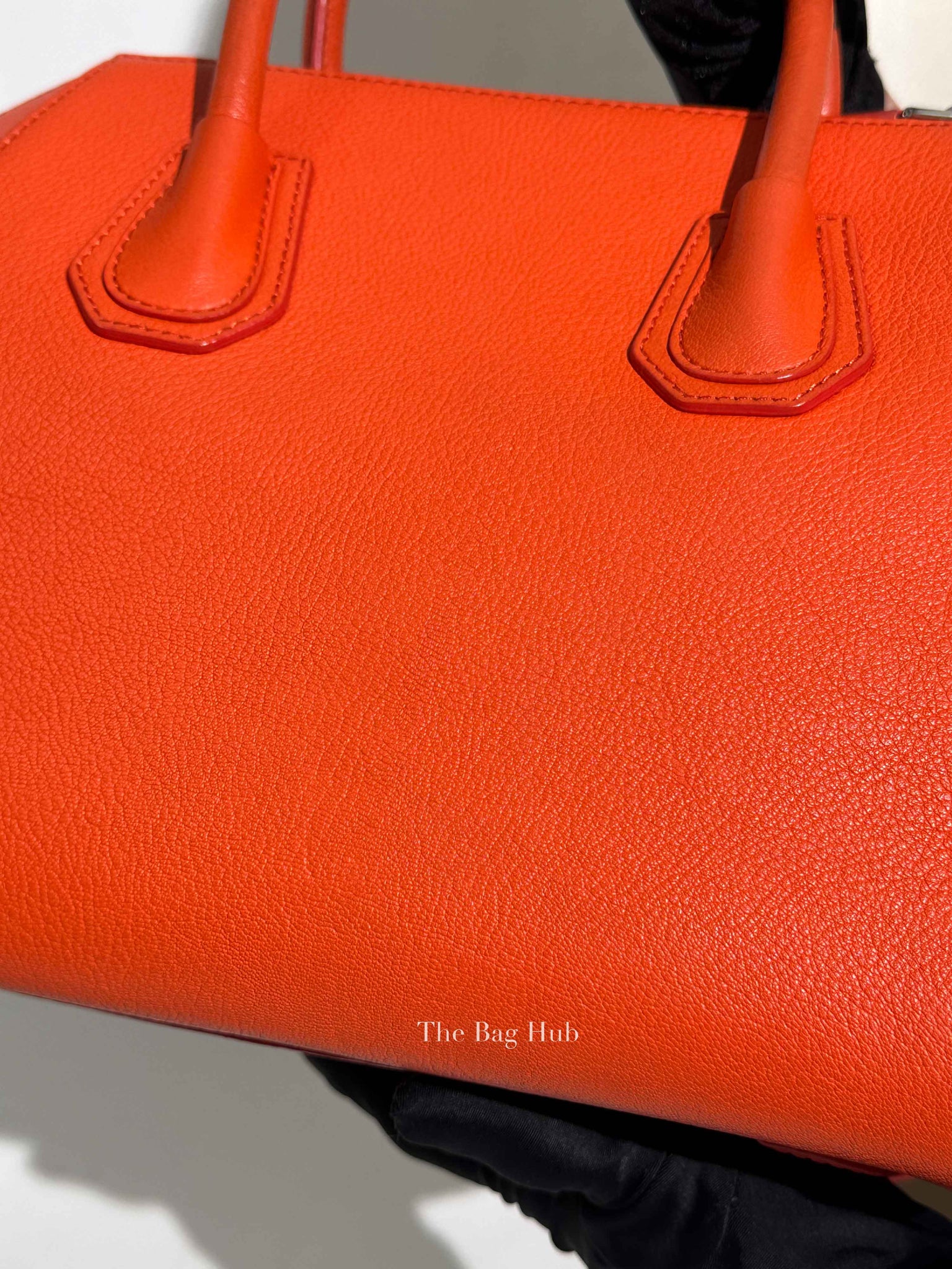 Givenchy Orange Leather Small Antigona Bag
