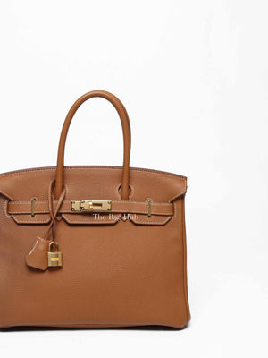 Hermes Gold Togo Birkin 30 Handbag