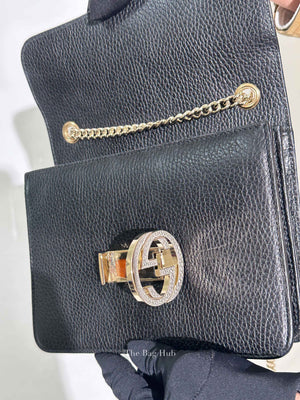 Gucci Black Calfskin Interlocking G Small Bag