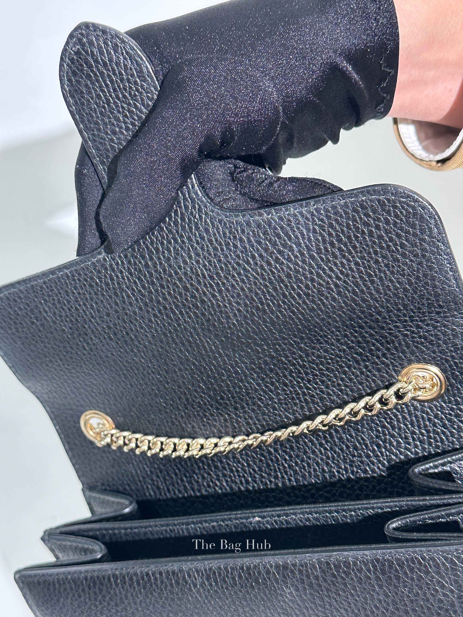 Gucci Black Calfskin Interlocking G Small Bag