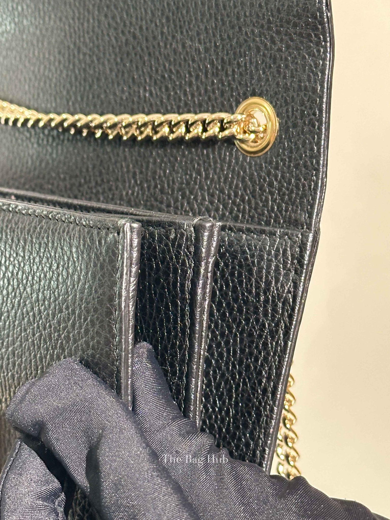 Gucci Black Calfskin Interlocking G Small Bag