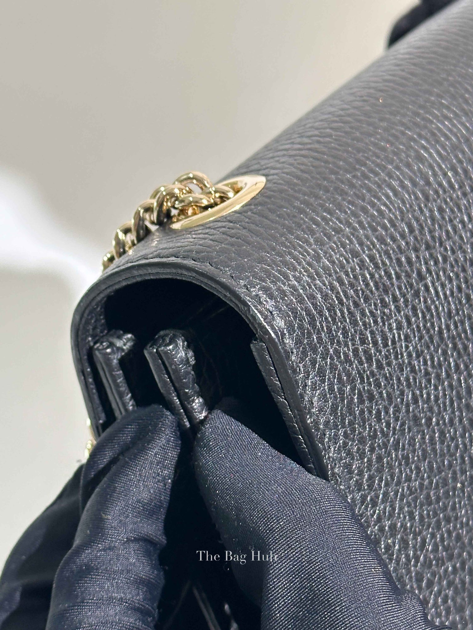 Gucci Black Calfskin Interlocking G Small Bag