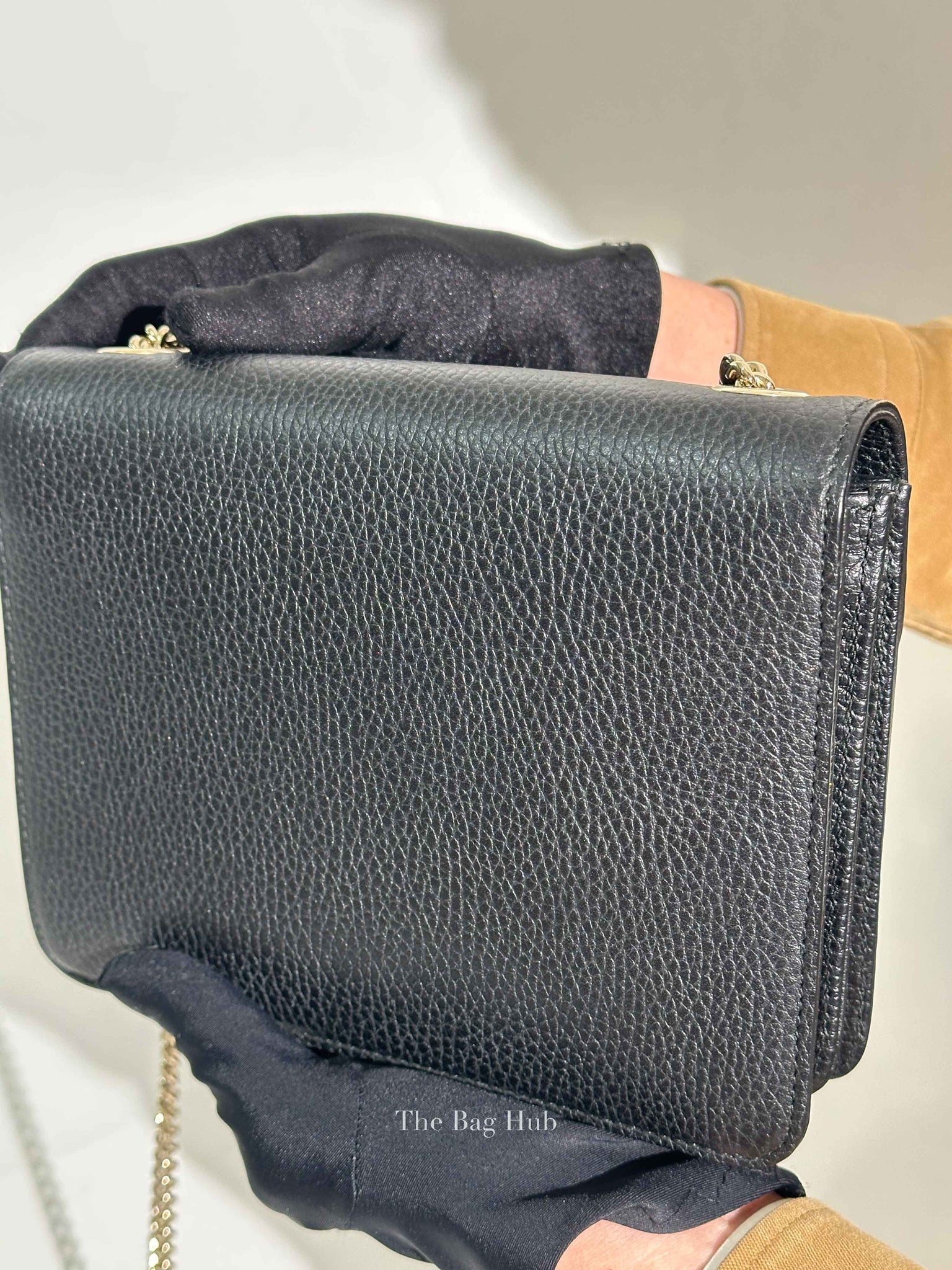 Gucci Black Calfskin Interlocking G Small Bag