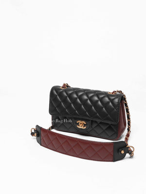 Chanel Black Calfskin Quilted Into Flap Small Bag