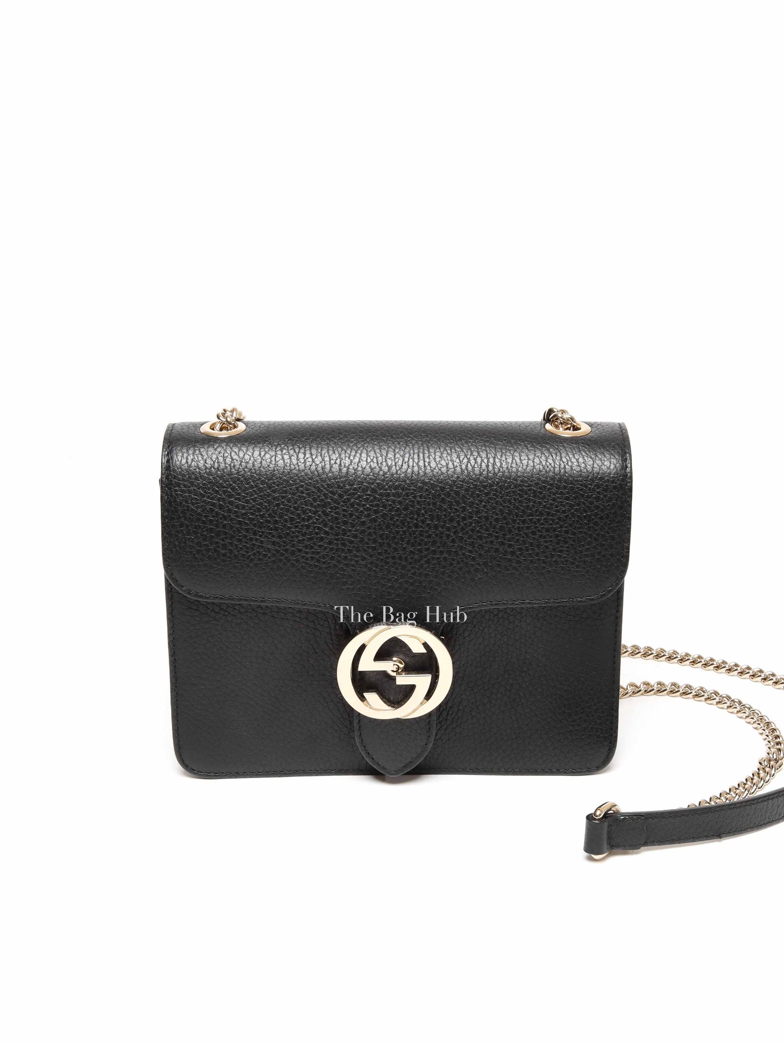 Gucci Black Calfskin Interlocking G Small Bag