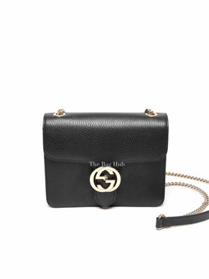 Gucci Black Calfskin Interlocking G Small Bag