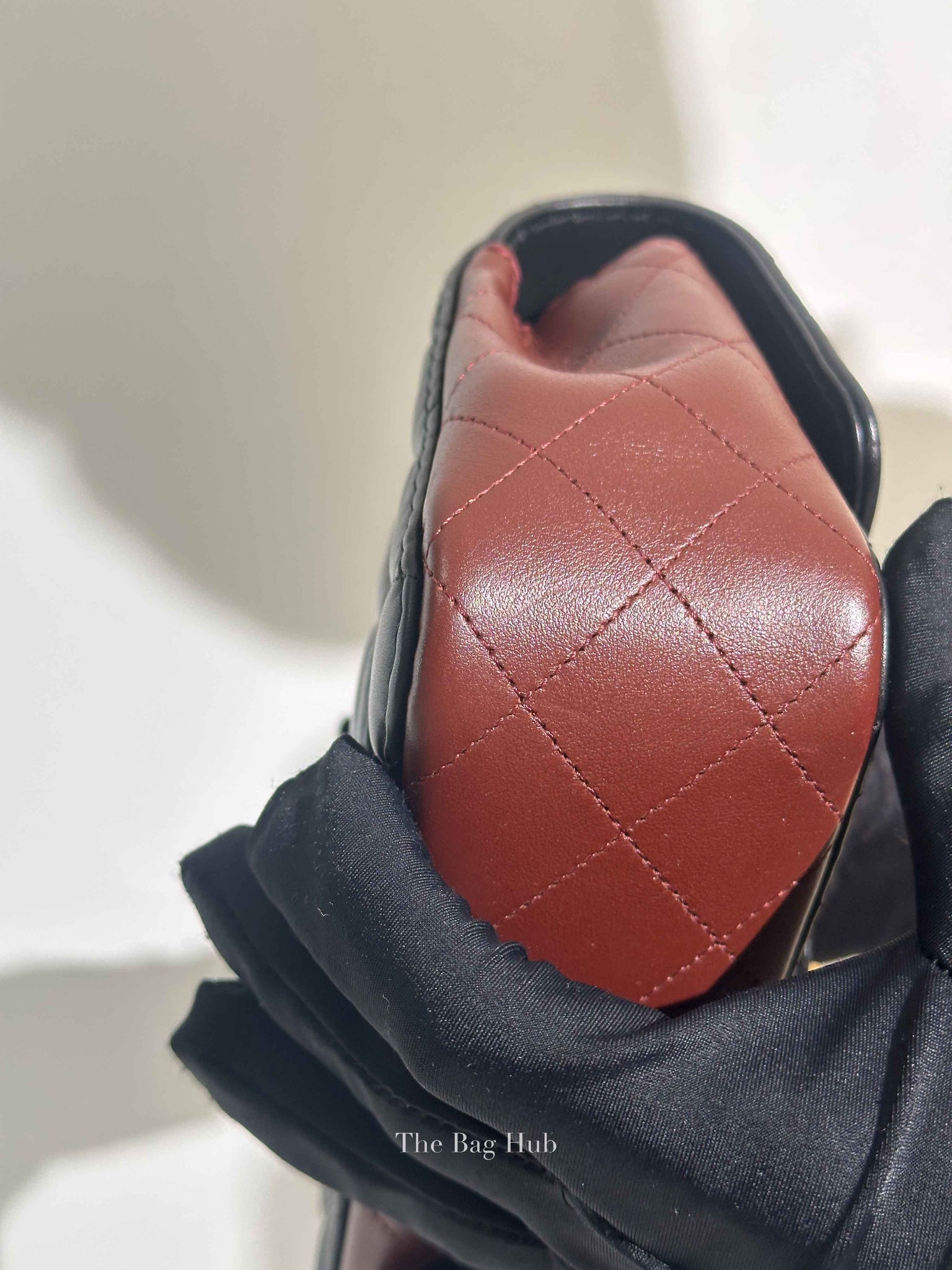 Chanel Black Calfskin Quilted Into Flap Small Bag