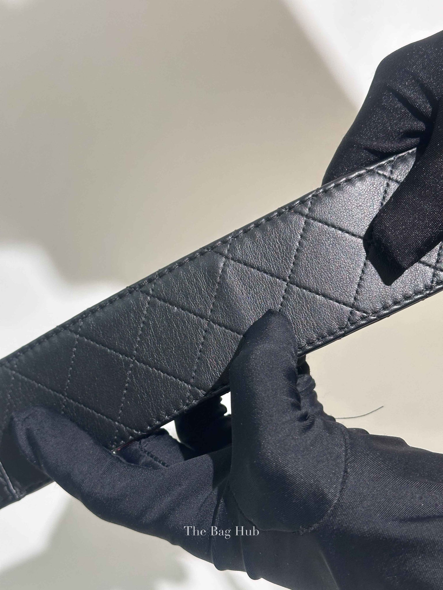 Chanel Black Calfskin Quilted Into Flap Small Bag