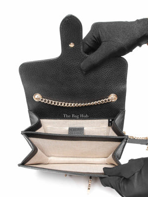 Gucci Black Calfskin Interlocking G Small Bag