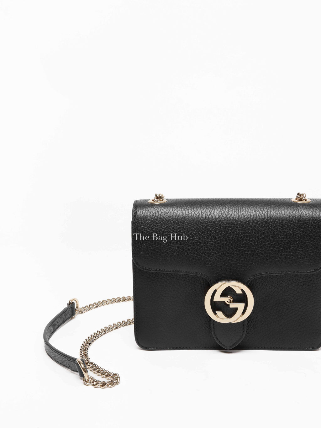 Gucci Black Calfskin Interlocking G Small Bag
