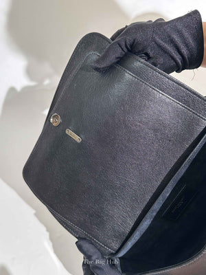 Saint Laurent Black Leather Studded Charlotte Small Messenger Bag