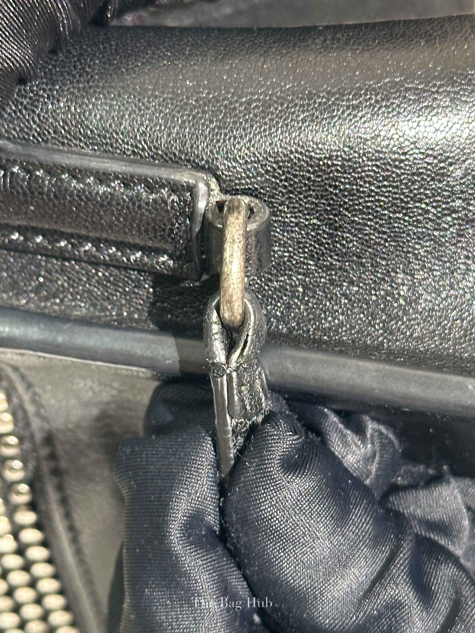 Saint Laurent Black Leather Studded Charlotte Small Messenger Bag
