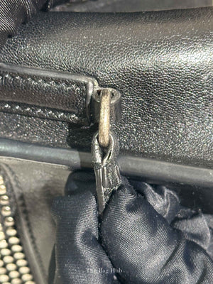 Saint Laurent Black Leather Studded Charlotte Small Messenger Bag