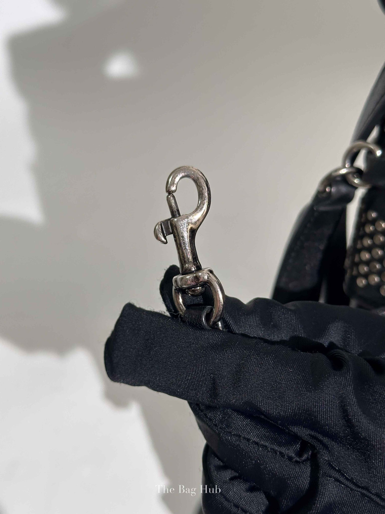 Saint Laurent Black Leather Studded Charlotte Small Messenger Bag